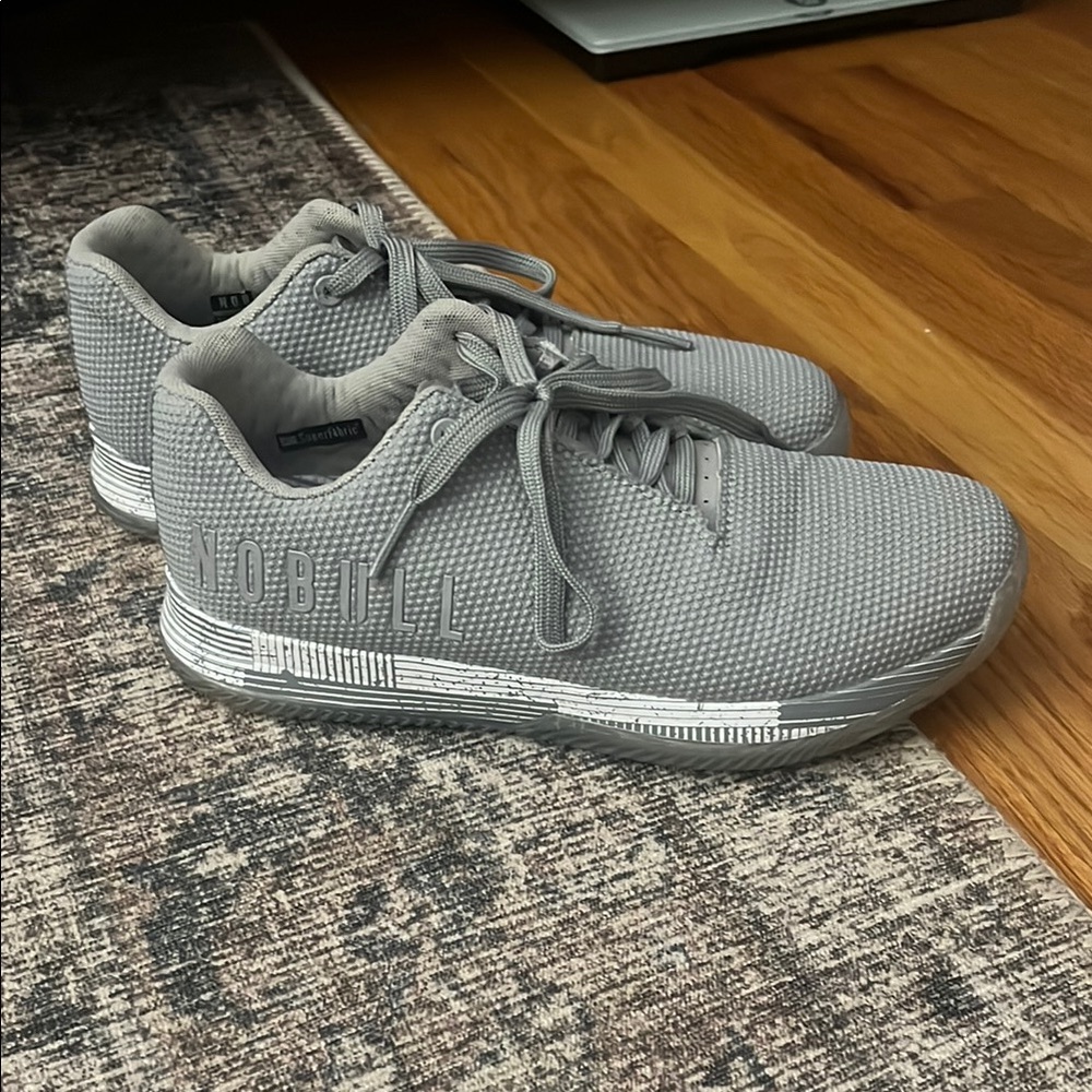 NEVER BEEN WORN, BRAND NEW NOBULL Gray Athletic Shoes with Breathable Knit Upper